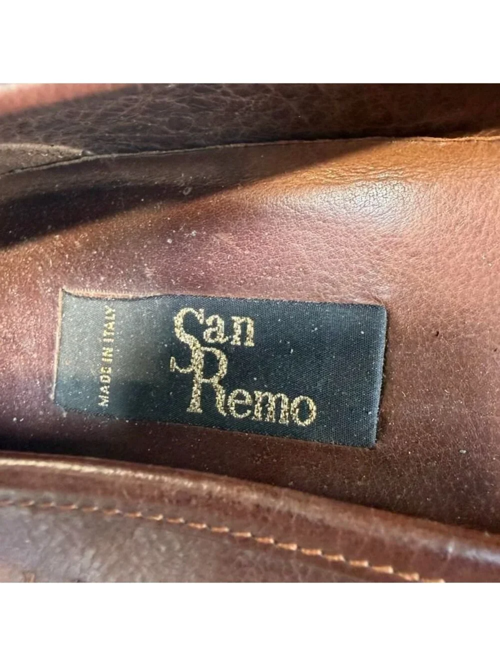 Vintage San Remo Italian Leather Loafers Men's 9.5 Tassel Preppy Luxury Office